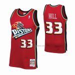 Maglia Detroit Pistons Grant Hill NO 33 Mitchell & Ness 1999-00 Rosso