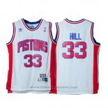 Maglia Detroit Pistons Grant Hill #33 Retro Bianco