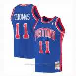 Maglia Detroit Pistons Isaiah Thomas #11 Mitchell & Ness 1988-89 Blu