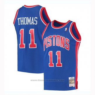 Maglia Detroit Pistons Isaiah Thomas #11 Mitchell & Ness 1988-89 Blu