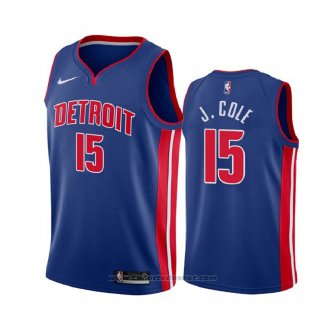 Maglia Detroit Pistons J. Cole #15 Icon Blu