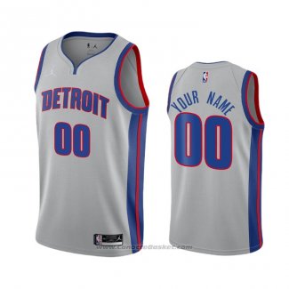 Maglia Detroit Pistons Personalizzate Statement 2020-21 Grigio