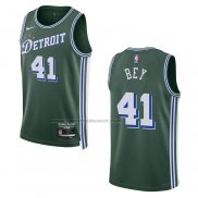 Maglia Detroit Pistons Saddiq Bey #41 Citta 2022-23 Verde