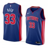 Maglia Detroit Pistons Willie Reed #33 Icon 2018 Blu