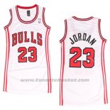 Maglia Donna Chicago Bulls Michael Jordan #23 Bianco