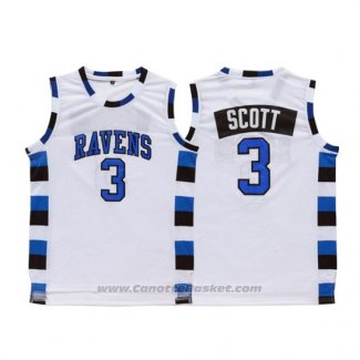 Maglia Film Tree Hill Nathan Scott #3 Bianco