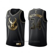 Maglia Golden Edition Milwaukee Bucks Giannis Antetokounmpo Nero