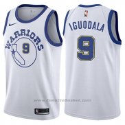 Maglia Golden State Warriors Andre Iguodala #9 Hardwood 2017-18 Bianco