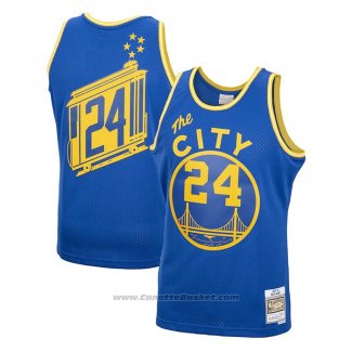 Maglia Golden State Warriors Rick Barry #24 Mitchell & Ness 1966-67 Blu