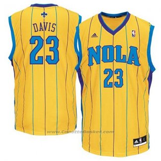 Maglia Historic New Orleans Hornets Anthony Davis #23 Giallo
