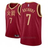 Maglia Houston Rockets Carmelo Anthony #7 Citta 2018-19 Rosso