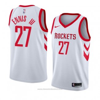 Maglia Houston Rockets James Ennis Iii #27 Association 2018 Bianco