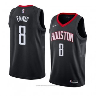 Maglia Houston Rockets James Ennis #8 Statement 2018 Nero