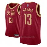 Maglia Houston Rockets James Harden #13 Citta 2018-19 Rosso