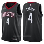 Maglia Houston Rockets P.j. Tucker #4 Statement 2017-18 Nero