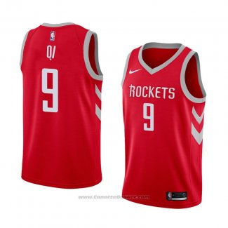 Maglia Houston Rockets Zhou Qi #9 Icon 2018 Rosso