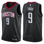 Maglia Houston Rockets Zhou Qi #9 Statement 2017-18 Nero
