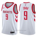 Maglia Houston Rockets Zhou Qi #9 Swingman Association 2017-18 Bianco