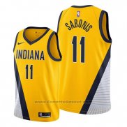 Maglia Indiana Pacers Domantas Sabonis #11 Statement Edition Giallo