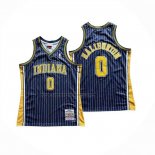 Maglia Indiana Pacers Tyrese Haliburton No 0 Mitchell & Ness 2020-21 Blu