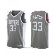 Maglia Los Angeles Clippers Nicolas Batum #33 Earned 2020-21 Grigio