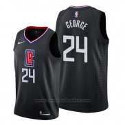 Maglia Los Angeles Clippers Paul George #24 Statement 2019-20 Nero