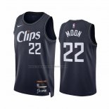 Maglia Los Angeles Clippers Xavier Moon #22 Citta 2023-24 Blu