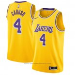 Maglia Los Angeles Lakers Alex Caruso #4 Icon 2020-21 Giallo