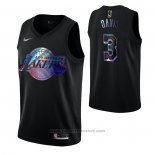 Maglia Los Angeles Lakers Anthony Davis #3 Iridescent Logo Nero