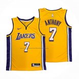 Maglia Los Angeles Lakers Carmelo Anthony NO 7 Icon Giallo