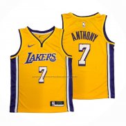 Maglia Los Angeles Lakers Carmelo Anthony NO 7 Icon Giallo