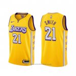 Maglia Los Angeles Lakers J.r. Smith #21 Citta 2020 Giallo