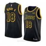 Maglia Los Angeles Lakers Joel Berry Ii #18 Citta 2018 Nero