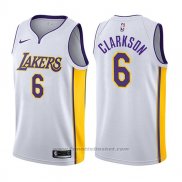 Maglia Los Angeles Lakers Jordan Clarkson #6 Association 2017-18 Bianco