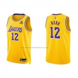 Maglia Los Angeles Lakers Kendrick Nunn NO 12 75th Anniversary 2021-22 Giallo