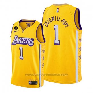 Maglia Los Angeles Lakers Kentavious Caldwell-Pope #1 Citta Giallo