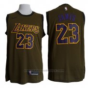 Maglia Los Angeles Lakers Lebron James Nike #23 Verde