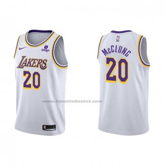 Maglia Los Angeles Lakers Mac Mcclung NO 20 Association 2021-22 Bianco