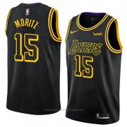 Maglia Los Angeles Lakers Moritz Wagner #15 Citta 2017-18 Nero