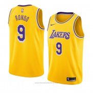 Maglia Los Angeles Lakers Rajon Rondo #9 Icon 2018-19 Giallo