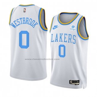 Maglia Los Angeles Lakers Russell Westbrook NO 0 Classic 2022-23 Bianco