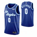 Maglia Los Angeles Lakers Russell Westbrook NO 0 Hardwood Classic 2021-2022 Blu