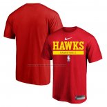 Maglia Manica Corta Atlanta Hawks Practice Performance 2022-23 Rosso