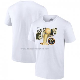 Maglia Manica Corta Denver Nuggets 2023 NBA Finals Champions Floater Trophy Bianco