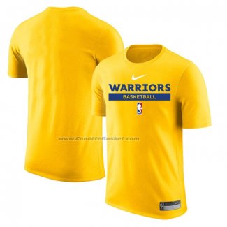 Maglia Manica Corta Golden State Warriors Practice Performance 2022-23 Giallo