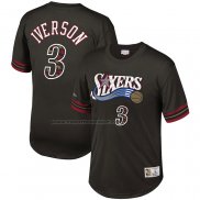 Maglia Manica Corta Philadelphia 76ers Allen Iverson NO 3 Nero2