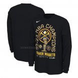 Maglia Manica Lunga Denver Nuggets 2023 NBA Finals Champions Locker Room Nero