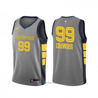 Maglia Memphis Grizzlies Jae Crowder #99 Citta Grigio