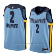 Maglia Memphis Grizzlies Kobi Simmons #2 Statement 2018 Blu
