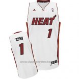 Maglia Miami Heat Chris Bosh #1 Bianco